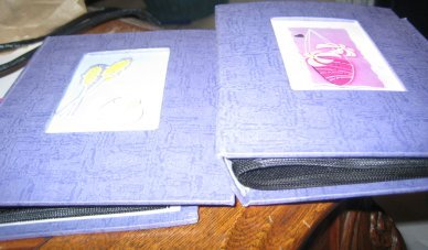 2 Purple Girls Photo Albums Vintage Style Cut Outs