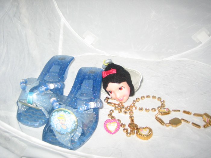 Disney Princess Cinderella Shoes Ring Necklace Dress Up