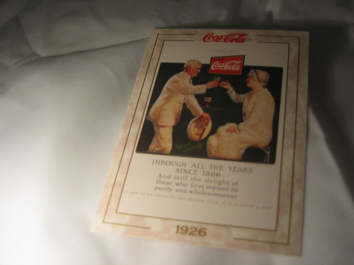 Coca Cola Trading Card #25 Old Memories 1926