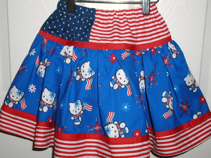 Custom Hello Kitty Patriotic Skirt