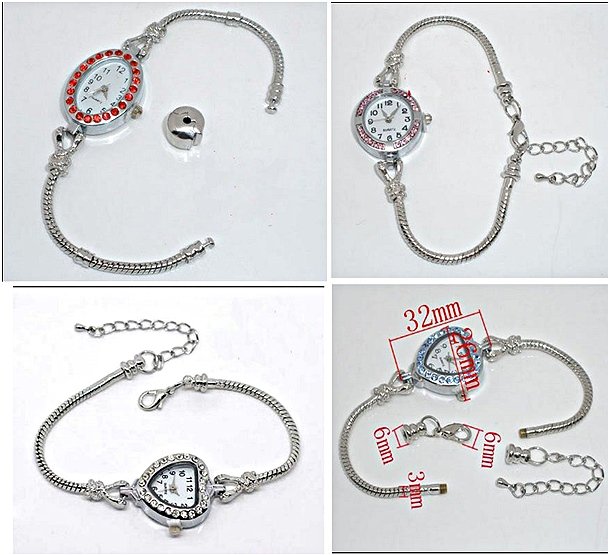Charm bead ladies watches