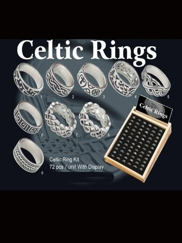 Celtic rings x 72 with display