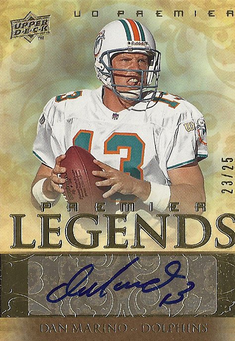 2008 UD PREMIER DAN MARINO LEGENDS AUTO /25