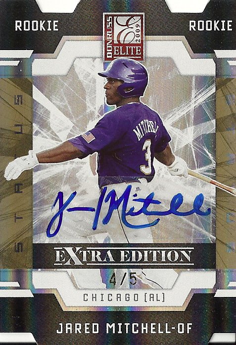2009 ELITE EXTRA JARED MITCHELL GOLD STATUS AUTO RC /5
