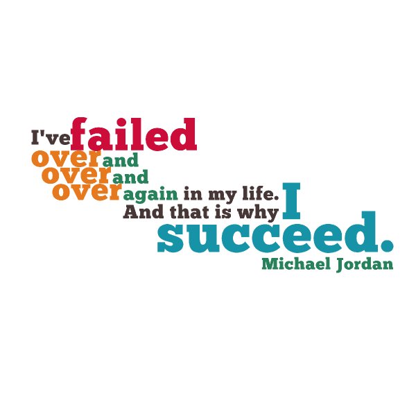 Inspirational Quote T-Shirt - Michael Jordan Why I Succeed - Size XL - Unisex White
