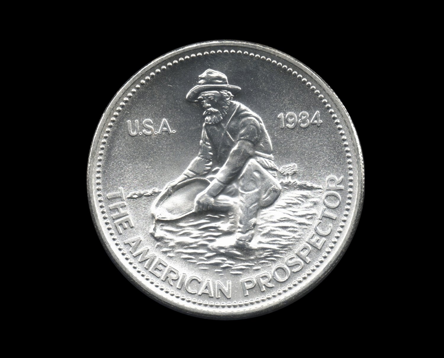 Engelhard Prospector Silver Bullion Coin, 1 Troy Ounce, 999 Fine
