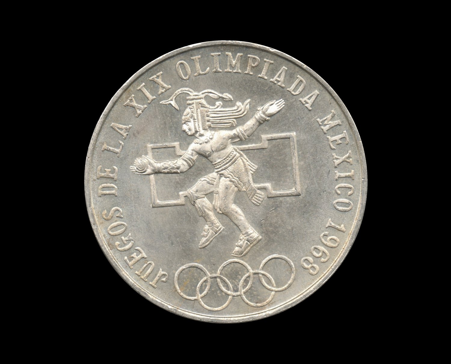 1968 Mexico City Olympics Commemorative Silver Bullion Coin, .52 Troy Ounce Pure Silver