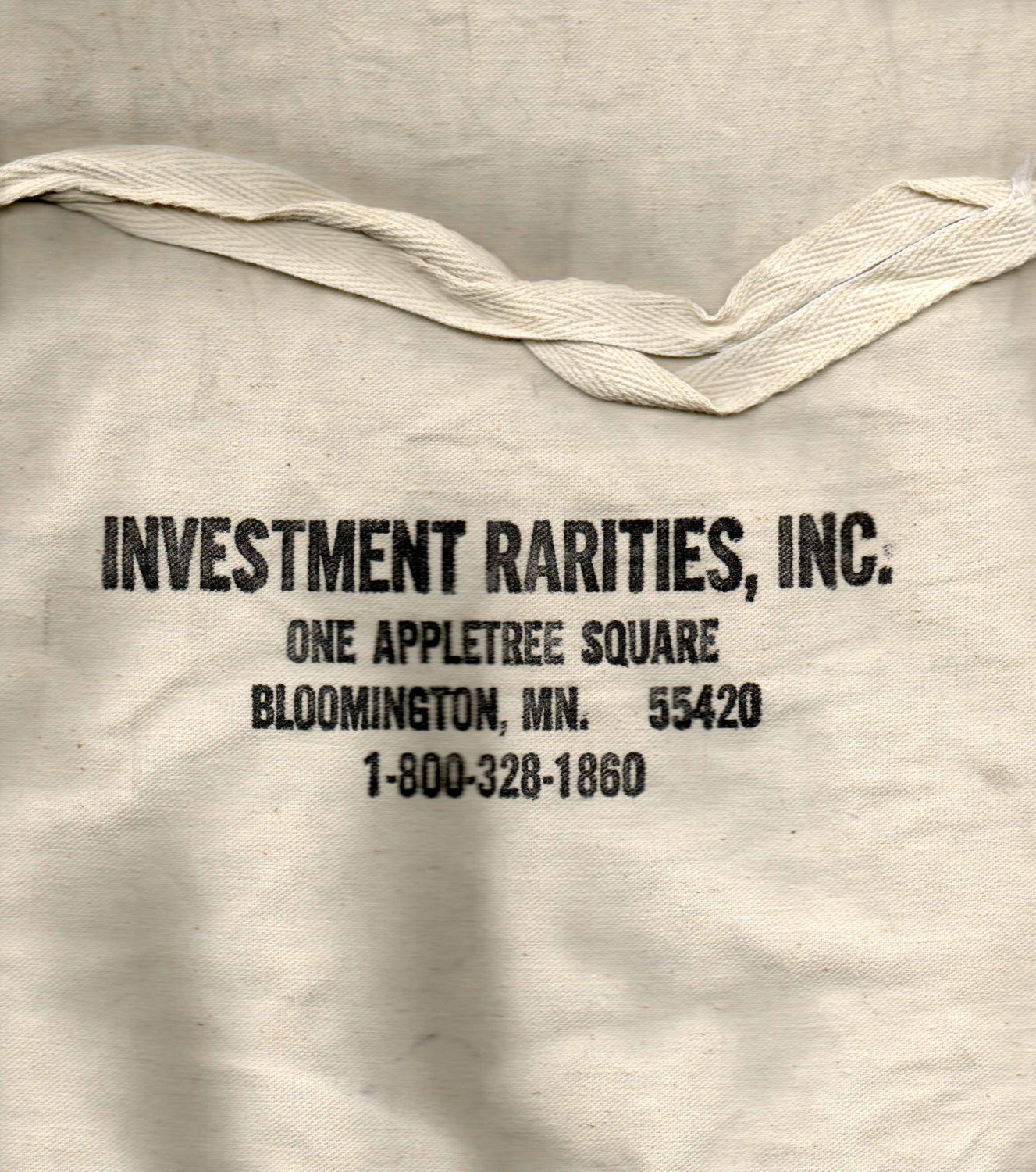 Heavy Duty Canvas Bank Bag with ties