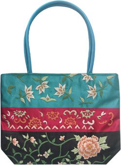 Typical Oriental Style Silk Satin Handbag