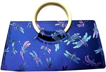 Small Coin Purse On Silk With Easy To Carry Rounded Handles