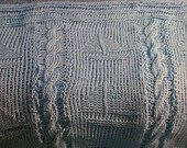 Baby Blue Knit nautical afghan throw blanket