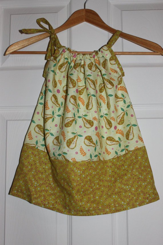 I Heart Pears! - Pillowcase Dress - Sizes 6 Months and 12 Months