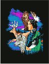 Princess And Friends, mink style soft and warm queen size blanket, Q975E