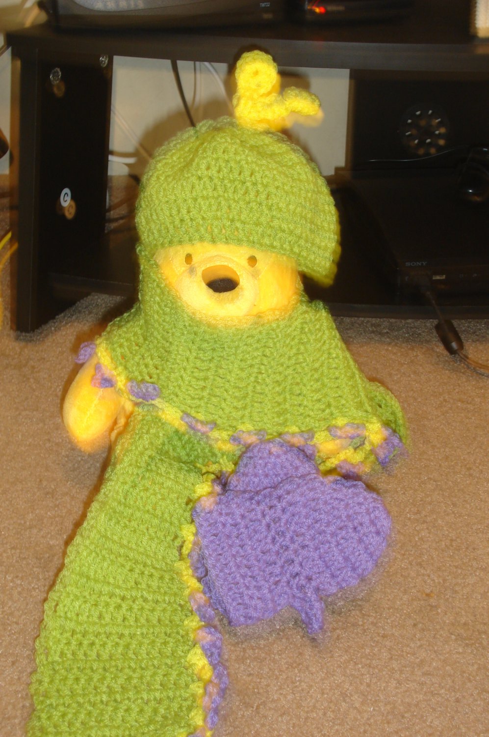 caterpillar scarf/hat & mittens