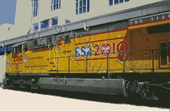 BSA Commemorative Locomotive Cross Stitch Pattern