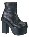 Women's Block Heel Ankle High Leather Platform Boots