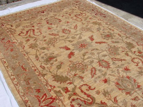 High Quality Hand Made Vegetable Dyed Peshawar Oriental Chobi Rug Carpet 9x6 i70713