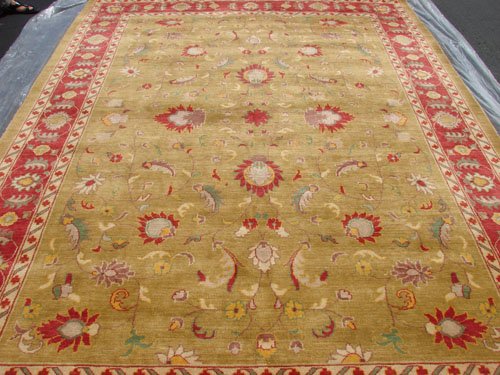 Hand Made Vegetable Dyed Peshawar Oriental Chobi Rug 12x9 i70727
