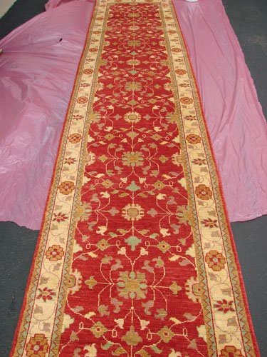 Hand Made Vegetable Dyed Peshawar Oriental Chobi Runner Rug 14x3 i70717
