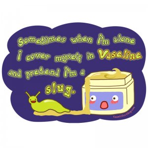 Ladies' T-Shirt - Size XL - White - Kawaii Weird Vaseline Slug