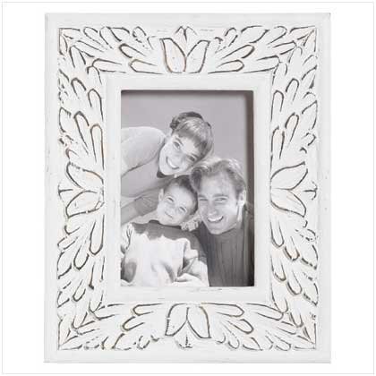 5 X 7" WHITE DISTRESS FRAME