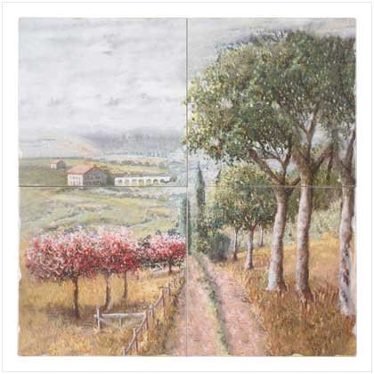 4 PC. COUNTRY PATCHWORK MURAL