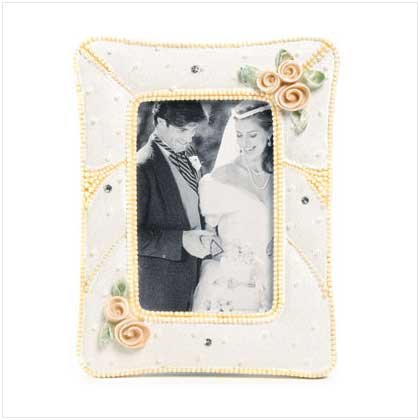 BEADED WEDDING FRAME-RESIN