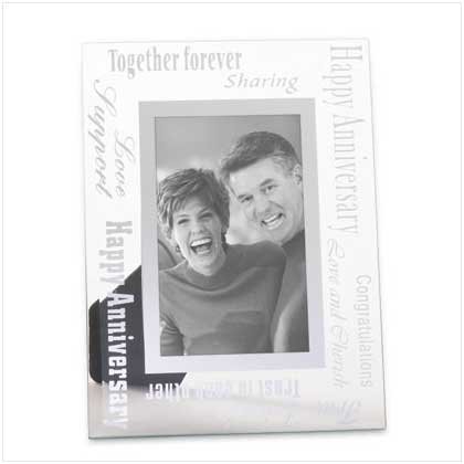 ANNIVERSARY GLASS PHOTO FRAME