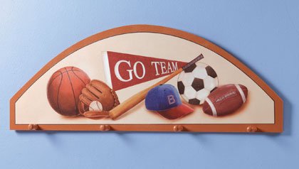 Wooden Sports Fan Coat Hanger