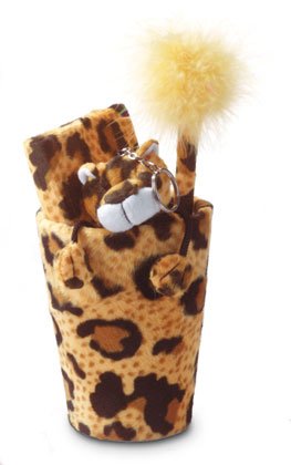 Plush Leopard Stationary Set