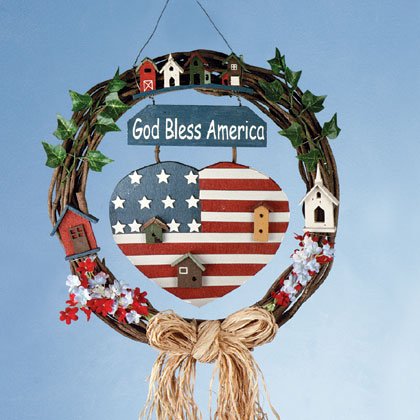 God Bless America Wreath