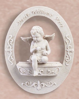 Cherub "Welcome" Plaque