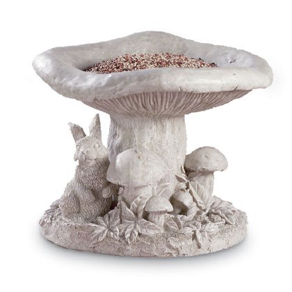 Mushroom and Bunny Birdfeeder
