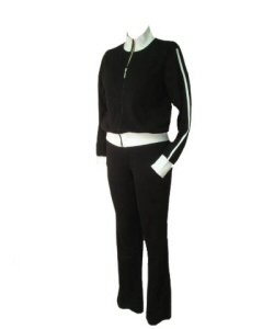 ONTA 2 PC Black Athletic Track Outfit Set Sz. MED