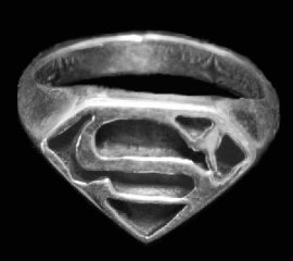 Superman Sterling Silver Ring