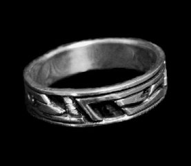Line Design Sterling Silver Ring