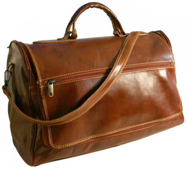 Floto Taormina Italian Leather Duffle in Vecchio Brown