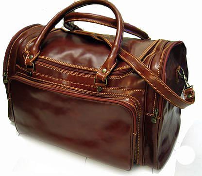 Floto Torino Italian Leather Duffle bag in Vecchio Brown