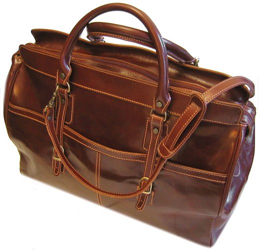 Floto Casiana Italian Leather Travel Tote bag in Vecchio Brown