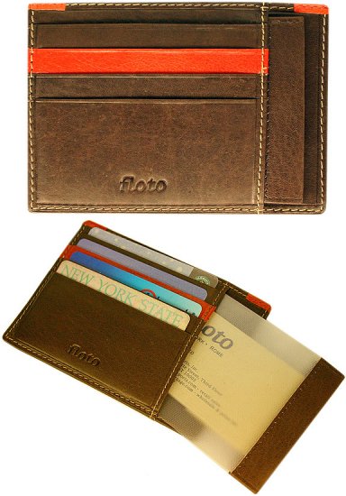 Floto Milano Card Case/Wallet in Vecchio Brown