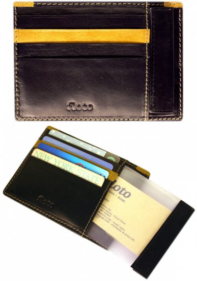Floto Milano Card Case/Wallet in Black