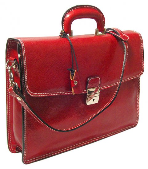 Floto Milano Briefcase in Tuscan Red