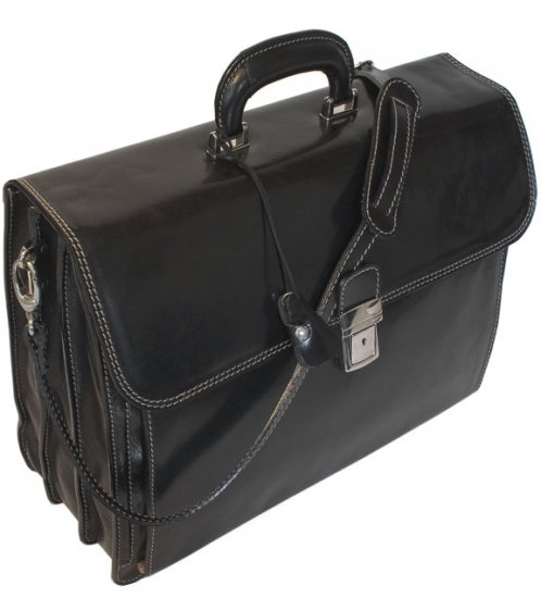 Floto Firenze Briefcase in Black