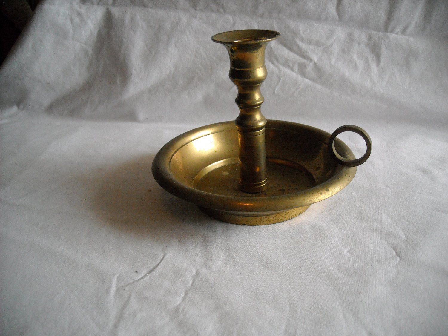 Solid Brass Made in India Candle Stick Holder with Finger Hole (DS1)