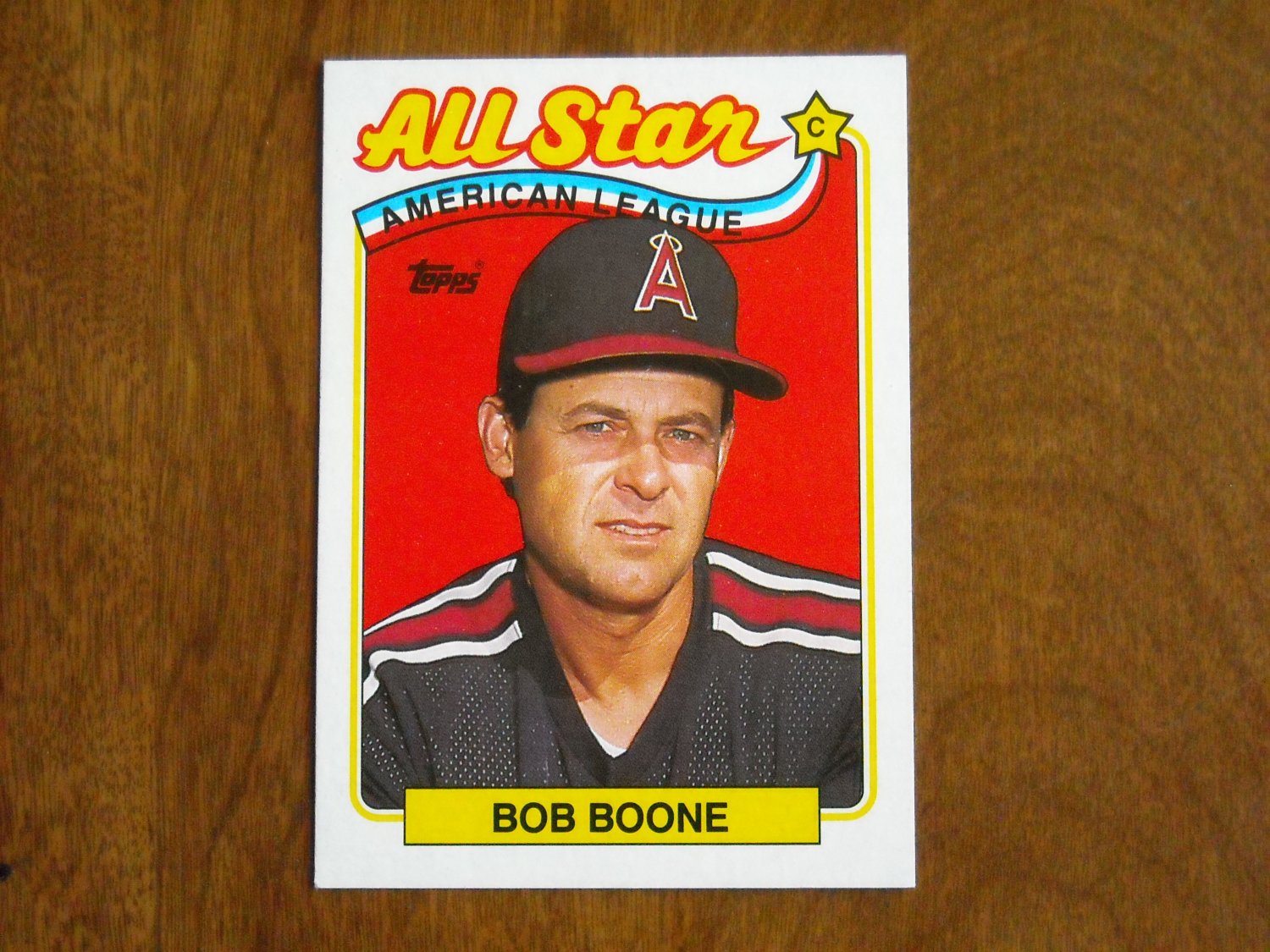 Bob Boone All Star American League Catcher Card No. 404 1989 Topps