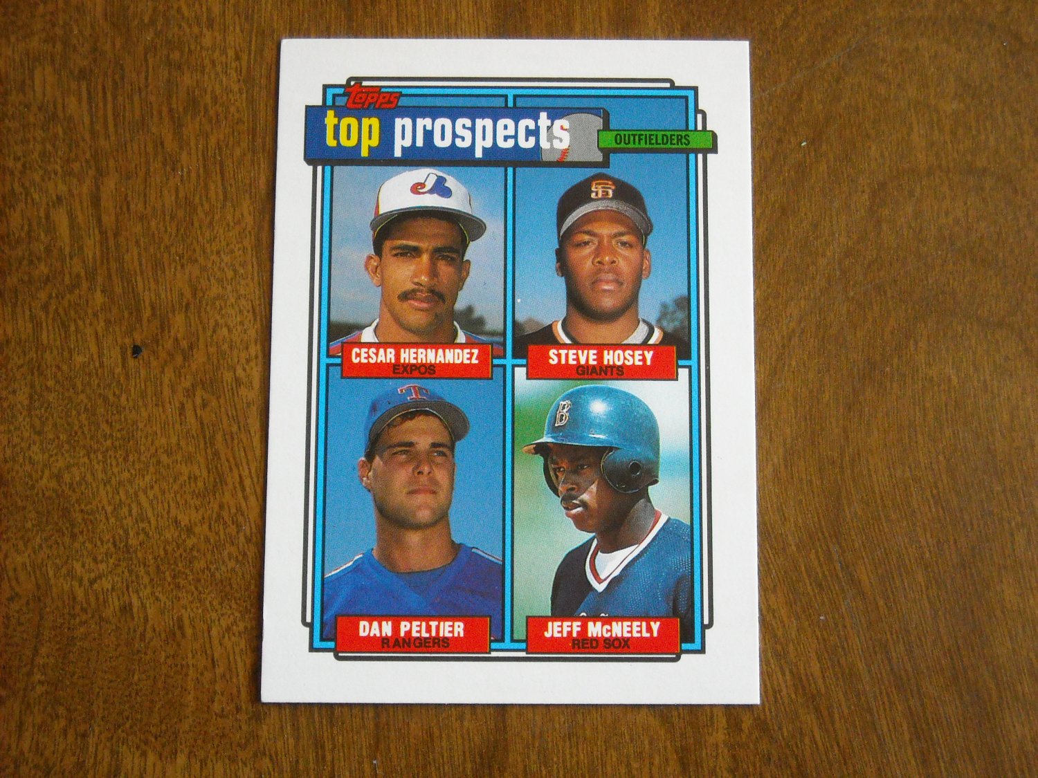 Top Prospects Card No 618 Hernandez, Hosey, Peltier, McNeely 1992