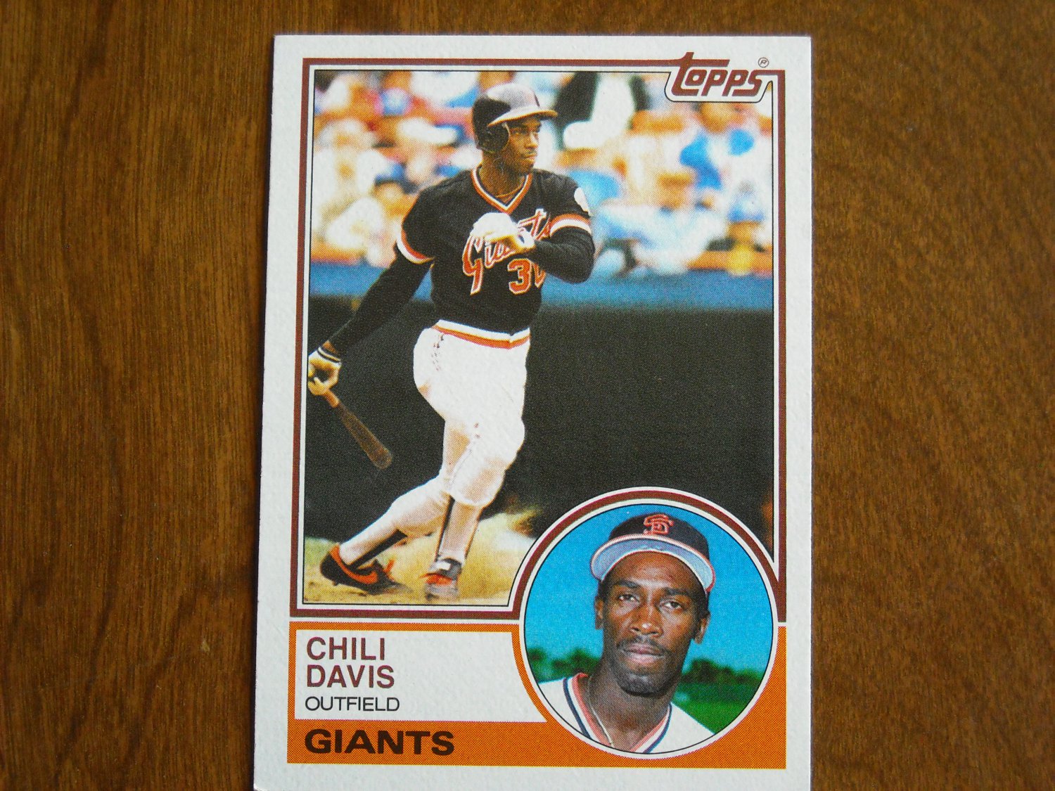 Chili Davis Outfield Giants Card No 115 1983 Topps Baseball Card