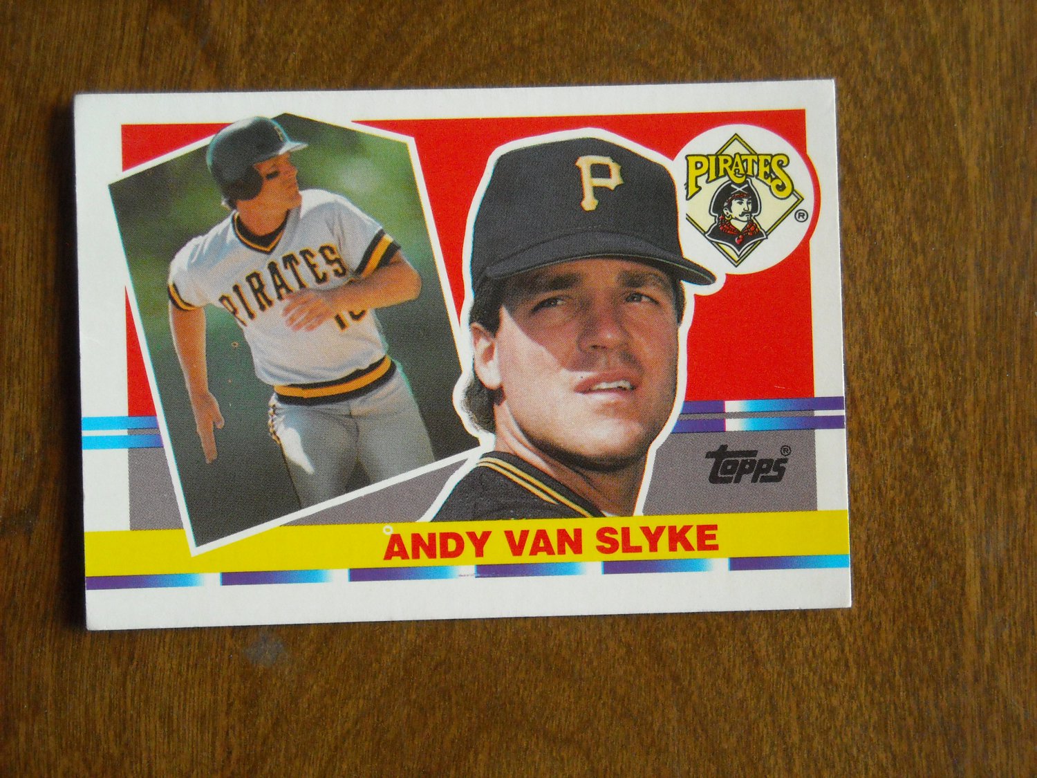 Andy Van Slyke Pittsburgh Pirates Outfield Card No Topps