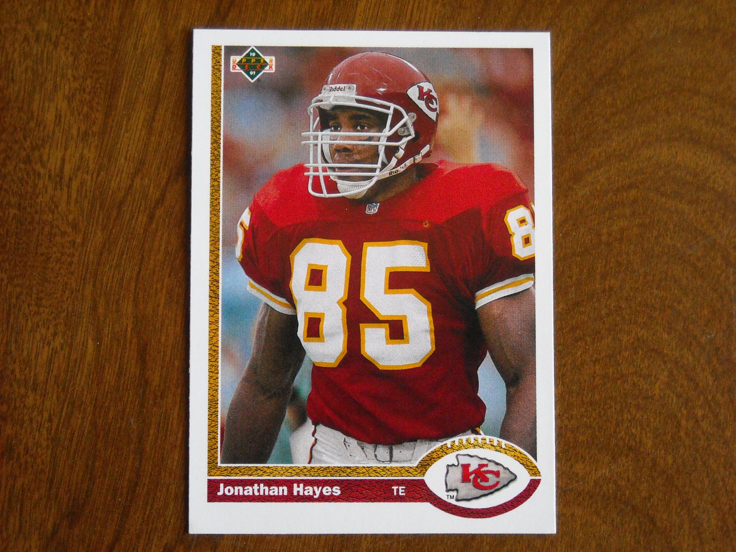 Jonathan Hayes Kansas City Chiefs Tight End Card No. 598 1991 Upper