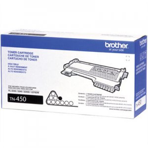 Genuine, oem Brother TN-450 TN450 Black Toner Cartridge, High Yield